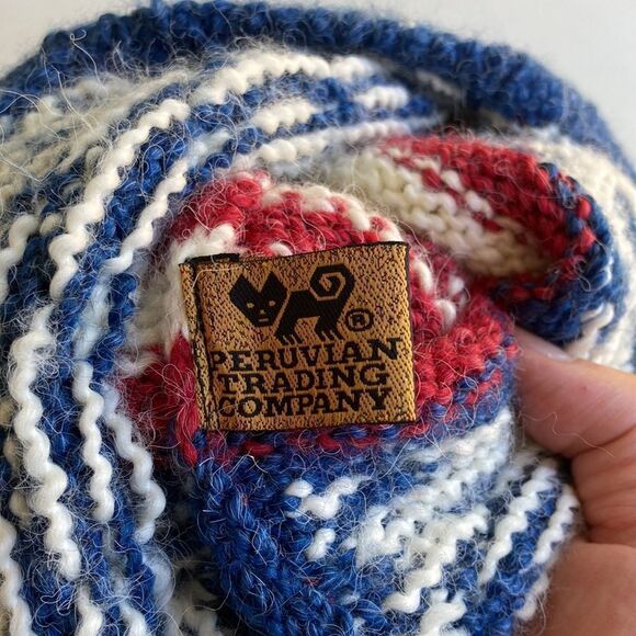 Peruvian Trading Company Beanie Red, White & Blue - Picture 5 of 9